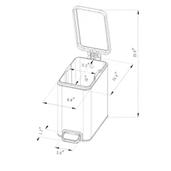 10L Stainless Slim Step Trash Can - Brightroom™ -Brightroom GUEST 10927746 ac0a 4425 b0b7 84003a4c5262
