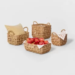 Rectangular Twisted Open Checkered Weave Basket - Brightroom™ -Brightroom GUEST 201761e9 c2f6 4214 a69a 5b0470d995d6 1