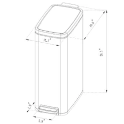 45L Slim Step Trash Can - Brightroom™ -Brightroom GUEST 782fbc38 f1ee 4add 8801 259639e06f18
