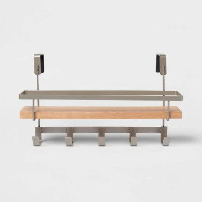 Shelf Rack With 5 Hooks - Brightroom™ 3 Shelf Rack With 5 Hooks - Brightroom™ - Image 3