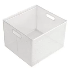 10" X 14" X 13.25" Mesh Crate File Box White - Brightroom™