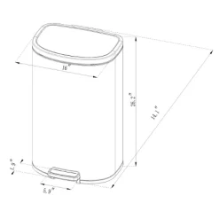 45L D Shape Step Trash Can - Brightroom™ 6 45L D Shape Step Trash Can - Brightroom™ -Brightroom GUEST c2061739 02e1 4b84 8bb6 9115a2781dbe